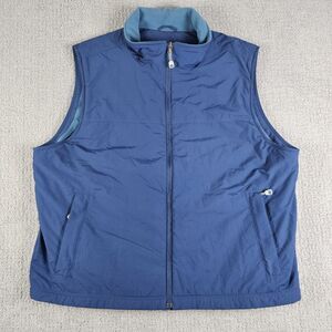 LL Bean Fleece Vest‎ Mens XL Full Zip Polartec Outdoor Hiking Ski Jacket Blue